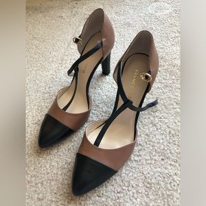 Franco Sarto Brown and Black Heels